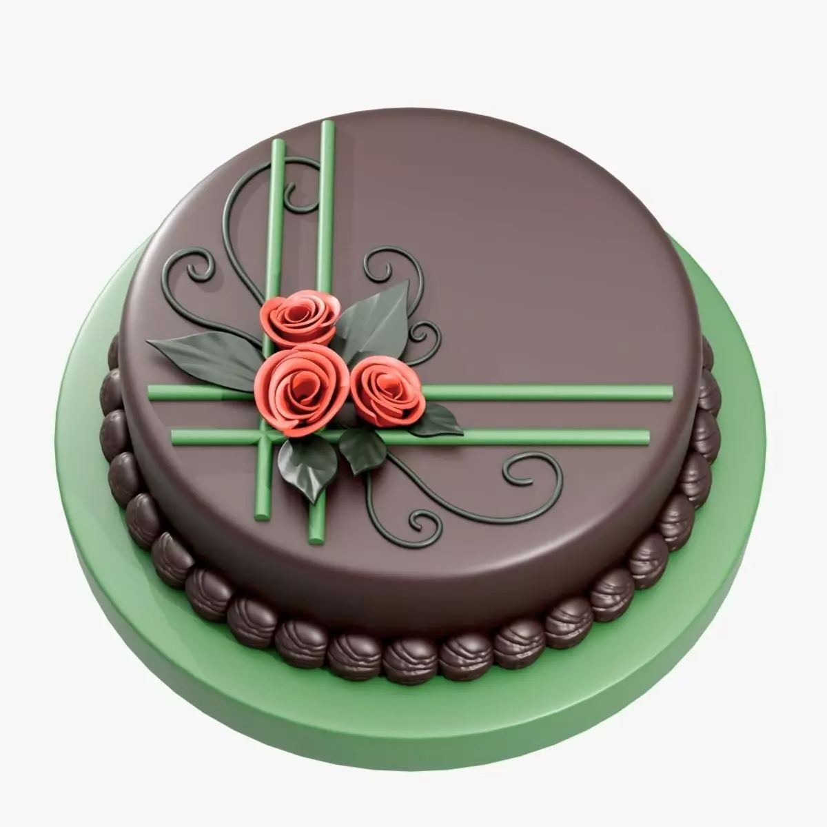 Chocolate Cake 3D print model_0