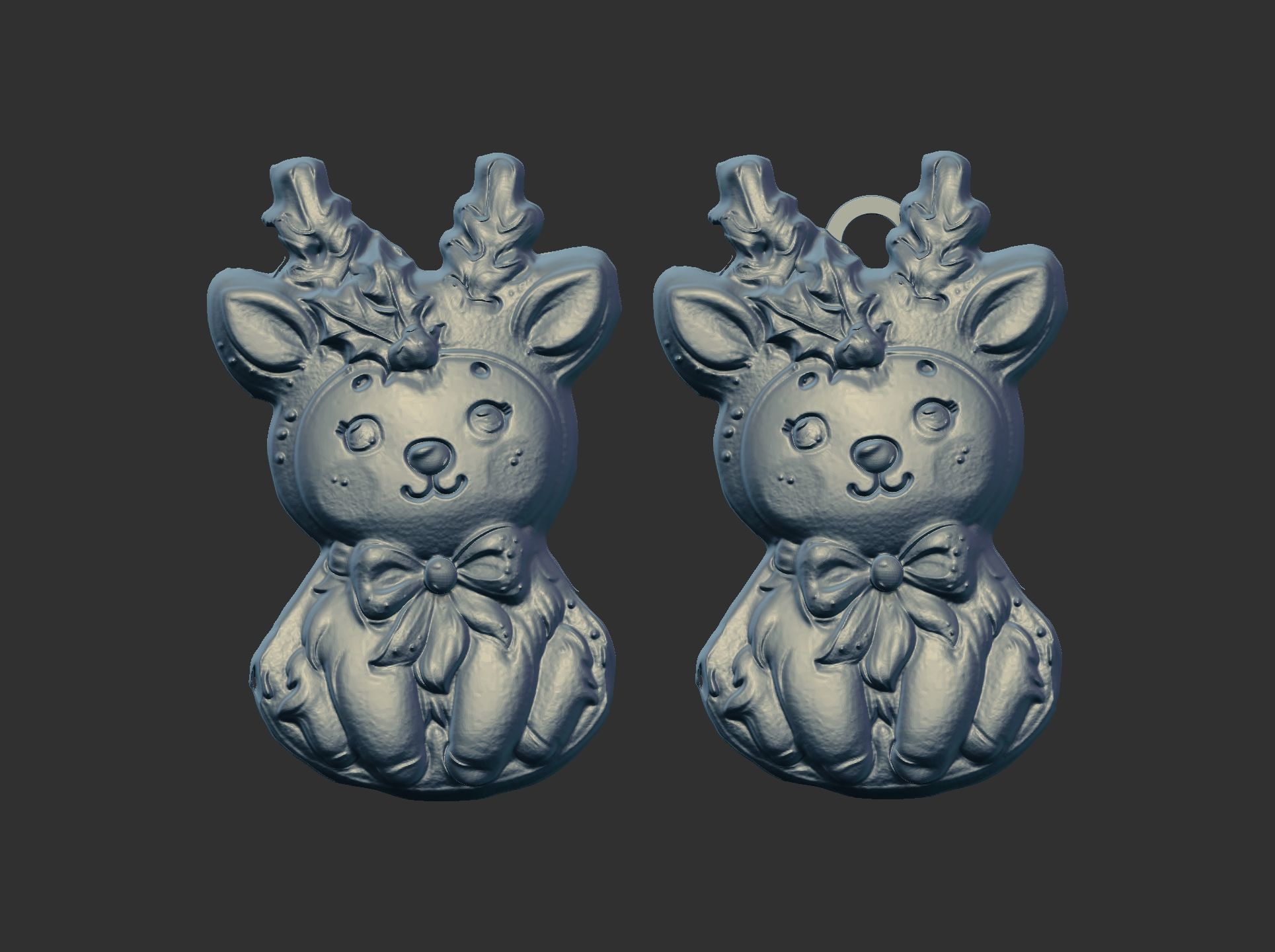 christmas cute deer cookies 3D print model_4