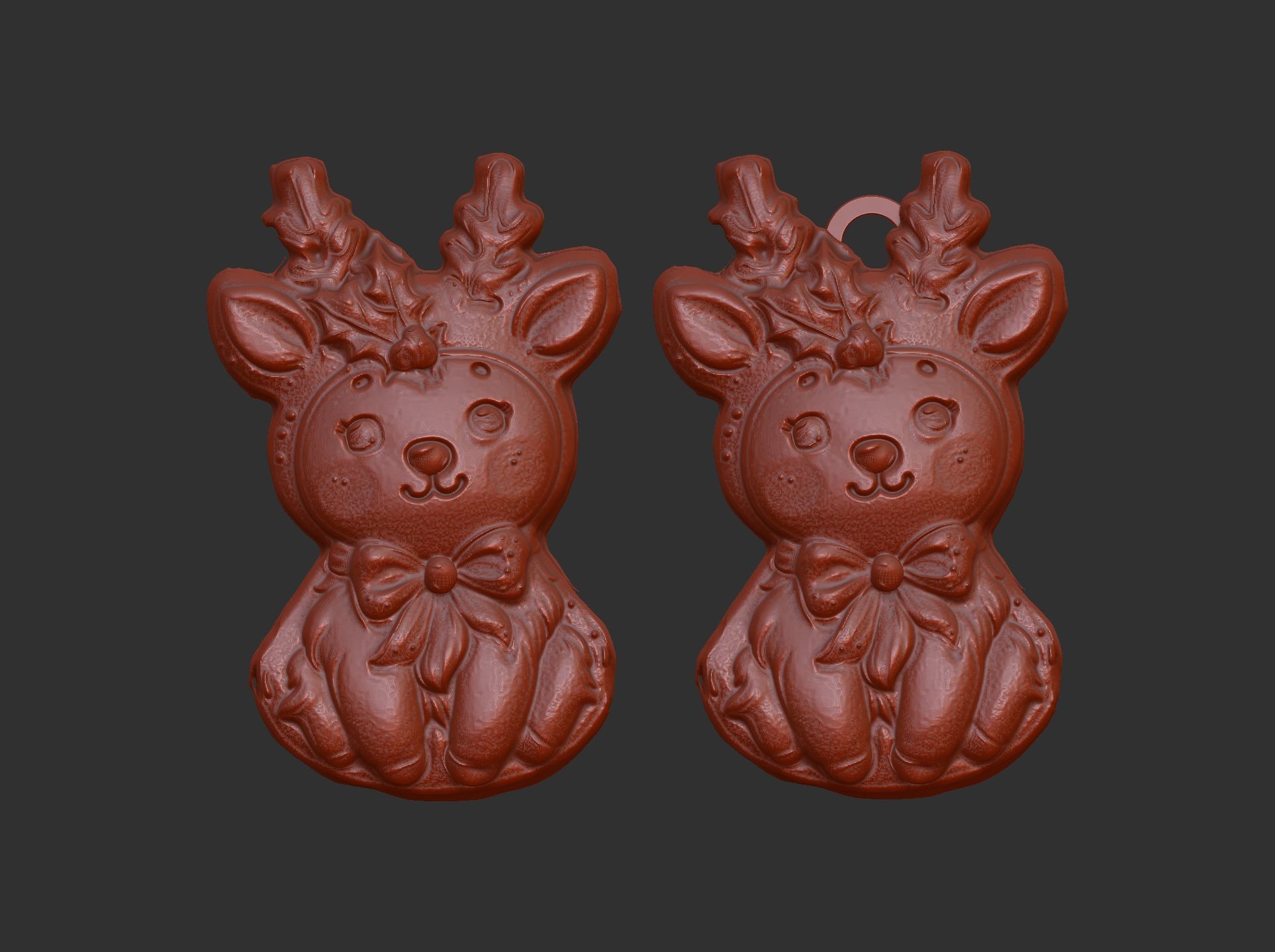 christmas cute deer cookies 3D print model_5