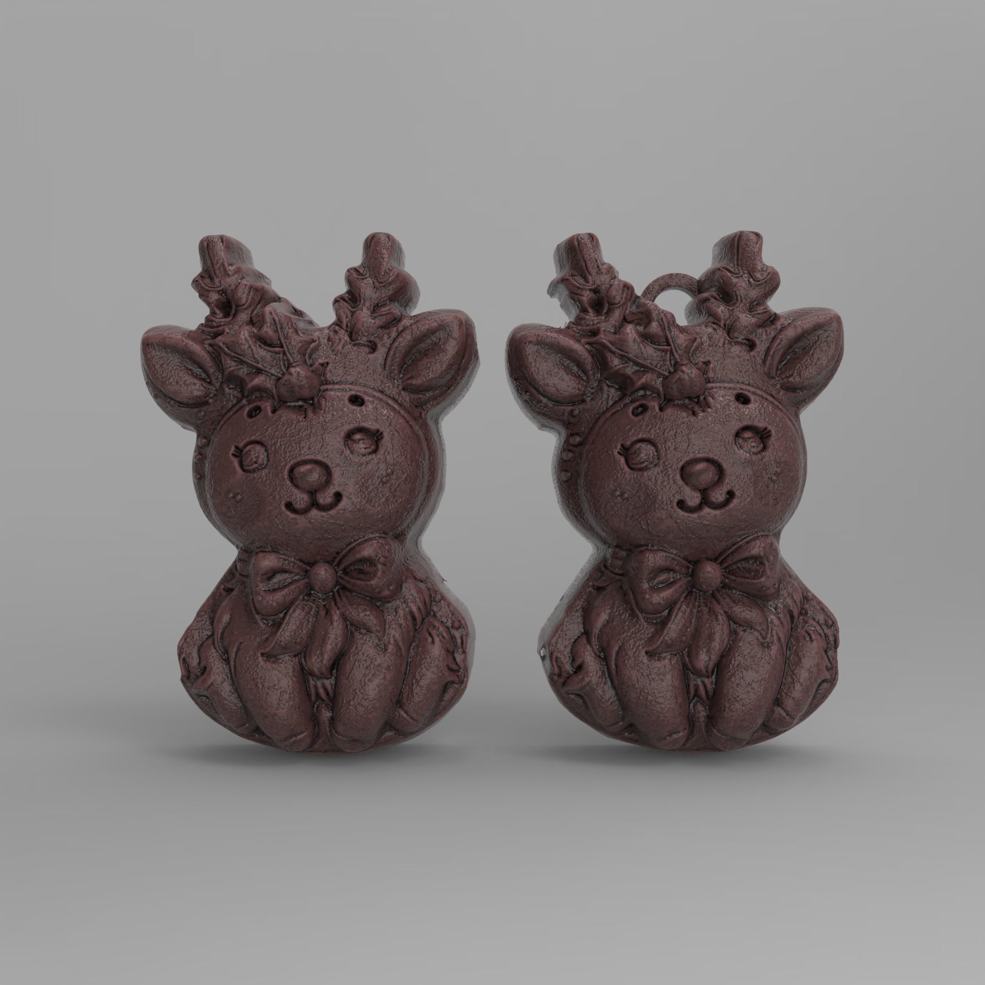 christmas cute deer cookies 3D print model_1