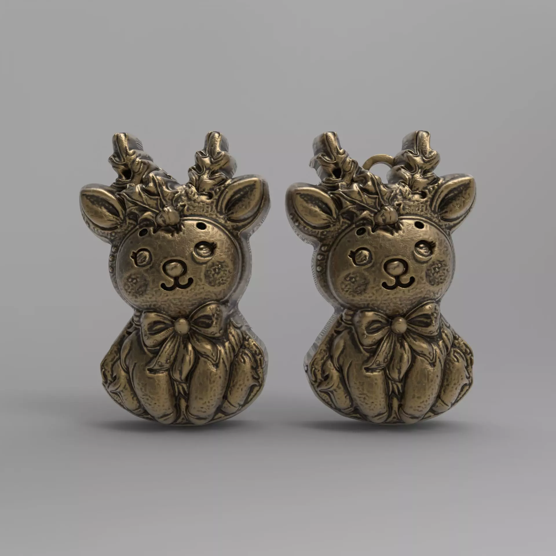 christmas cute deer cookies 3D print model_0