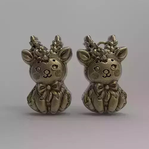 christmas cute deer cookies 3D print model