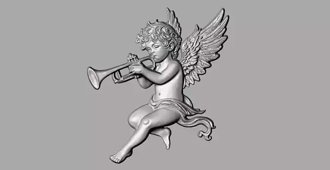 Baby Angel Pendant 01 3D print model