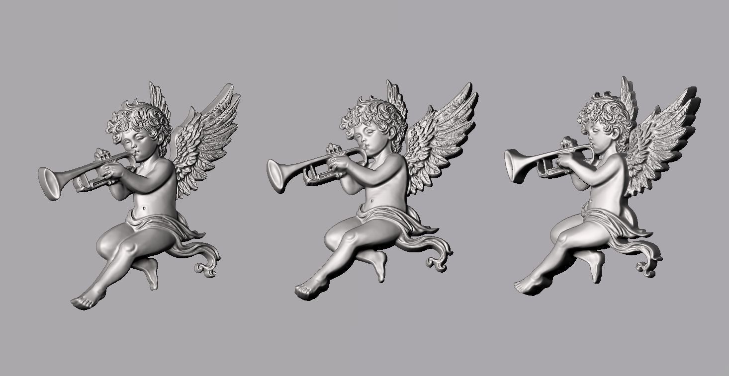 Baby Angel Pendant 01 3D print model_2