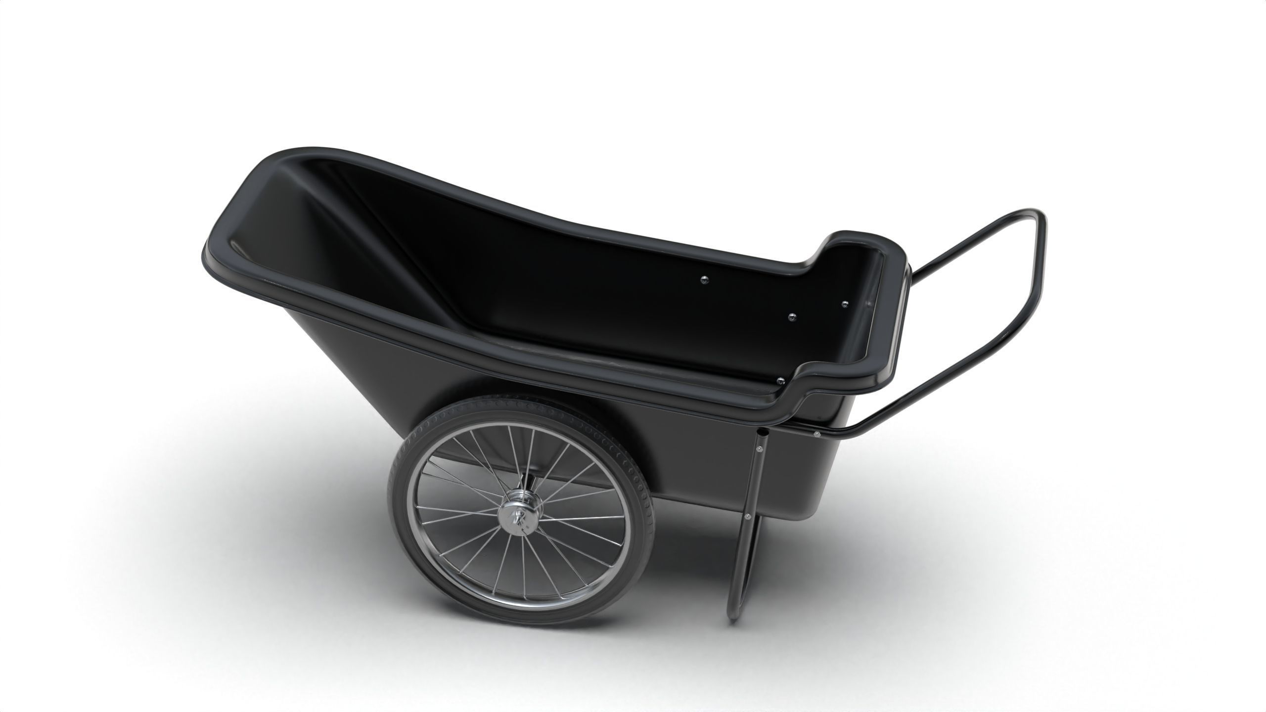 Polar Trailer Utility Cart Low-poly 3D model_2