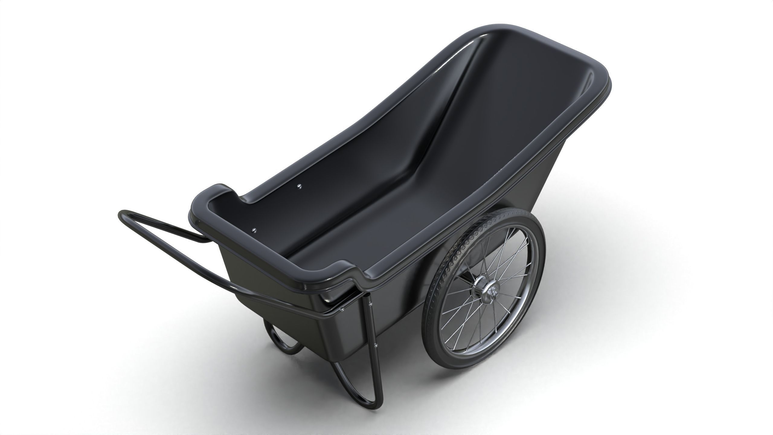 Polar Trailer Utility Cart Low-poly 3D model_6