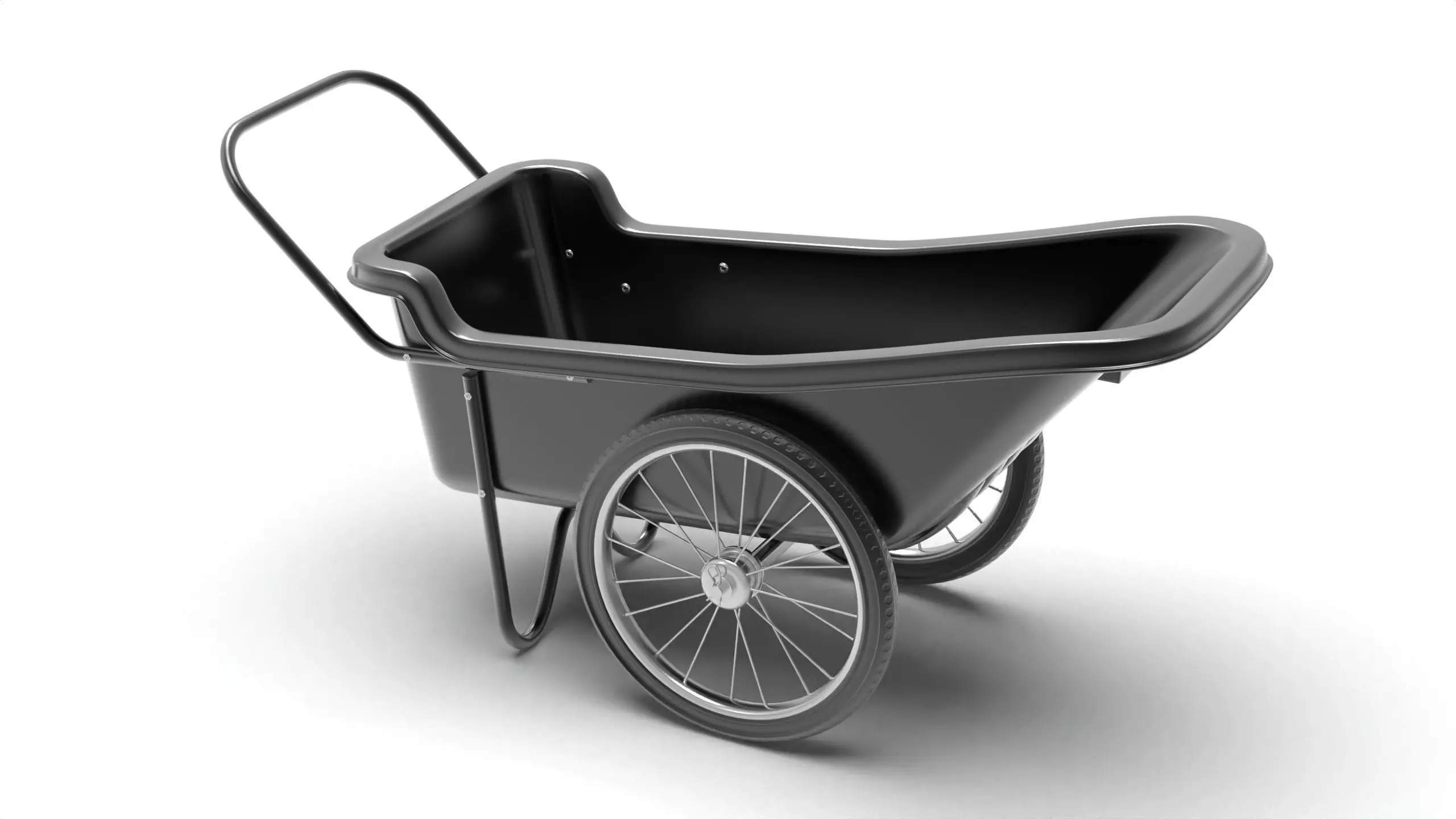 Polar Trailer Utility Cart Low-poly 3D model_0