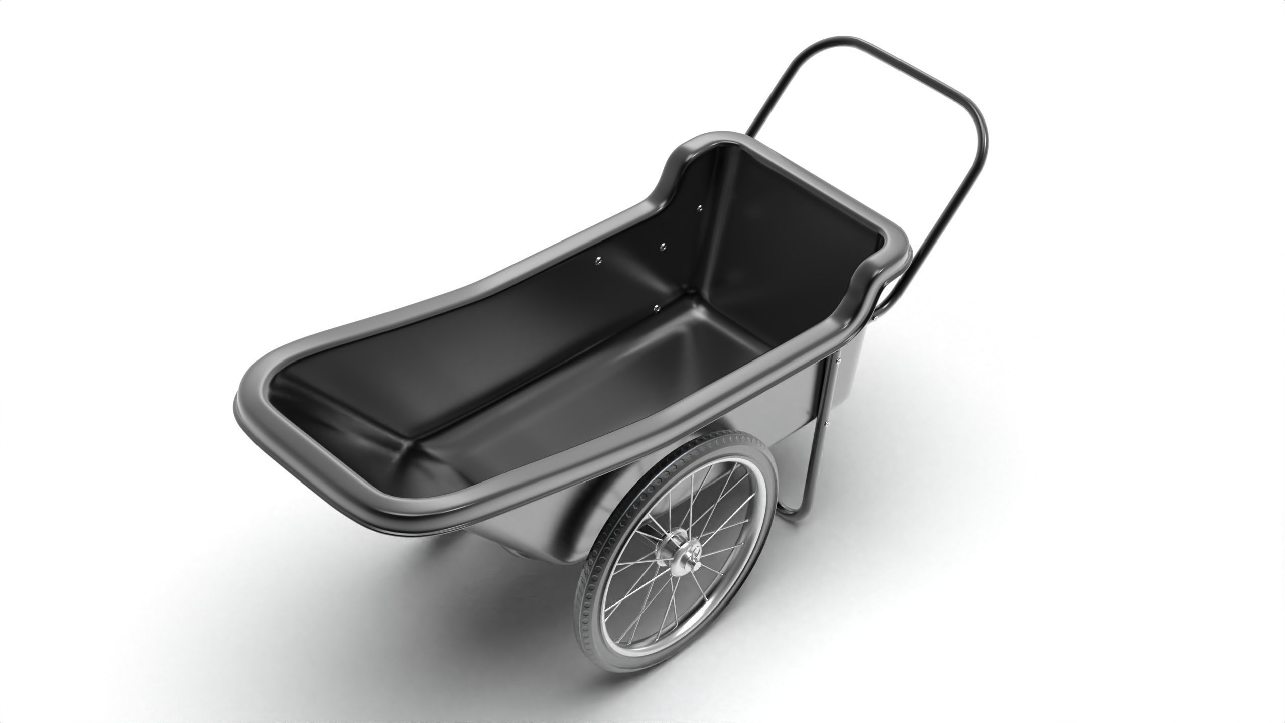 Polar Trailer Utility Cart Low-poly 3D model_1