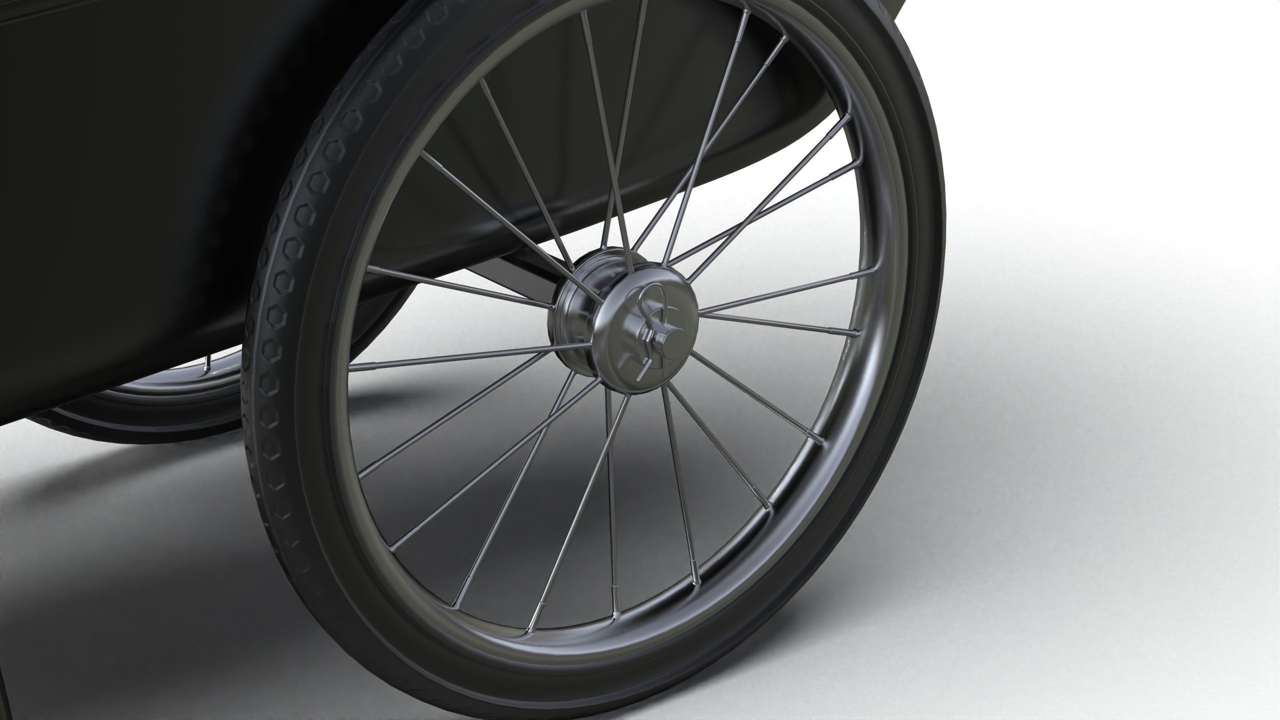Polar Trailer Utility Cart Low-poly 3D model_4