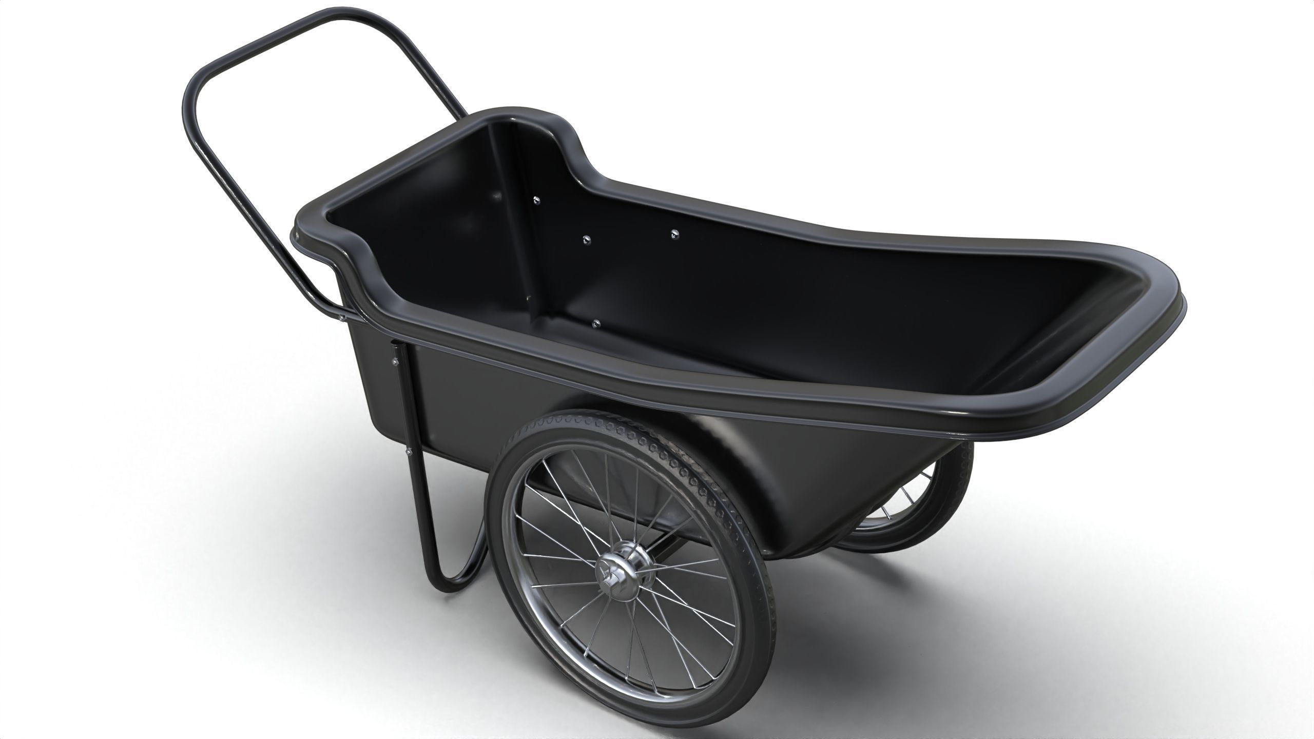 Polar Trailer Utility Cart Low-poly 3D model_10