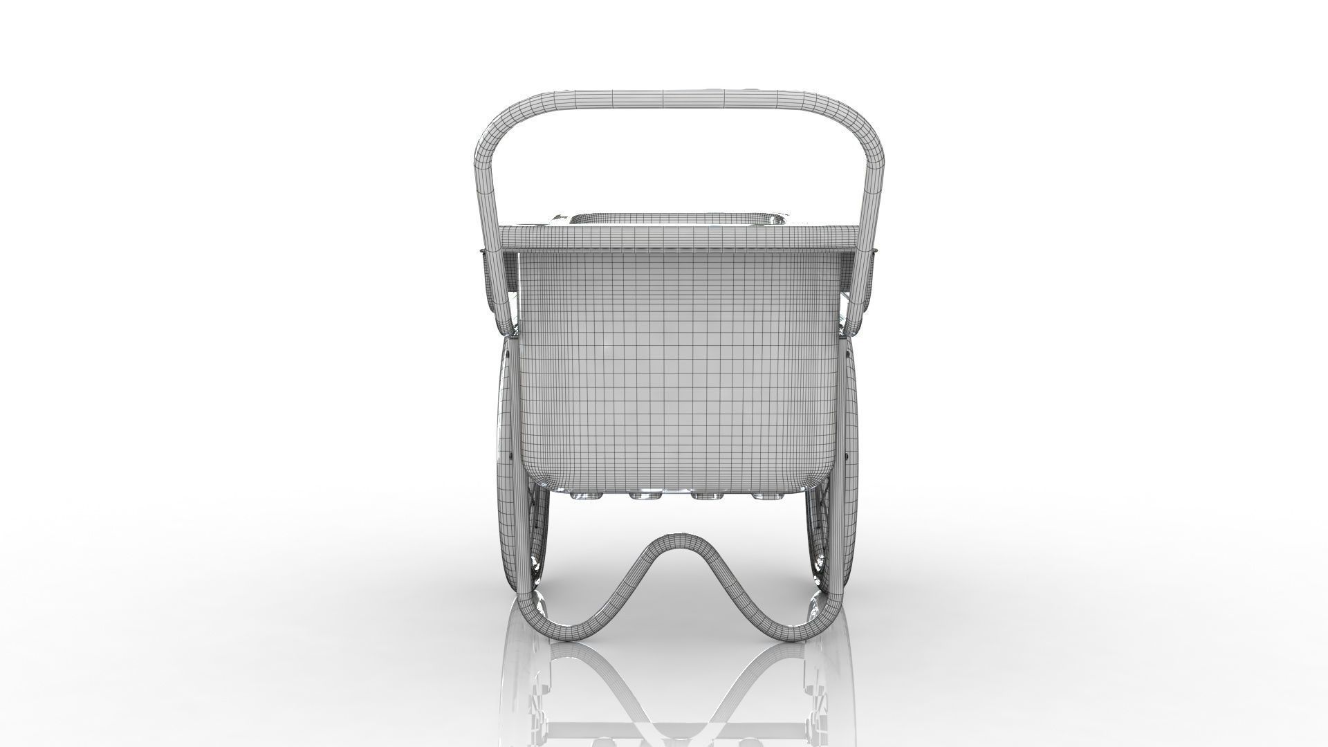 Polar Trailer Utility Cart Low-poly 3D model_11