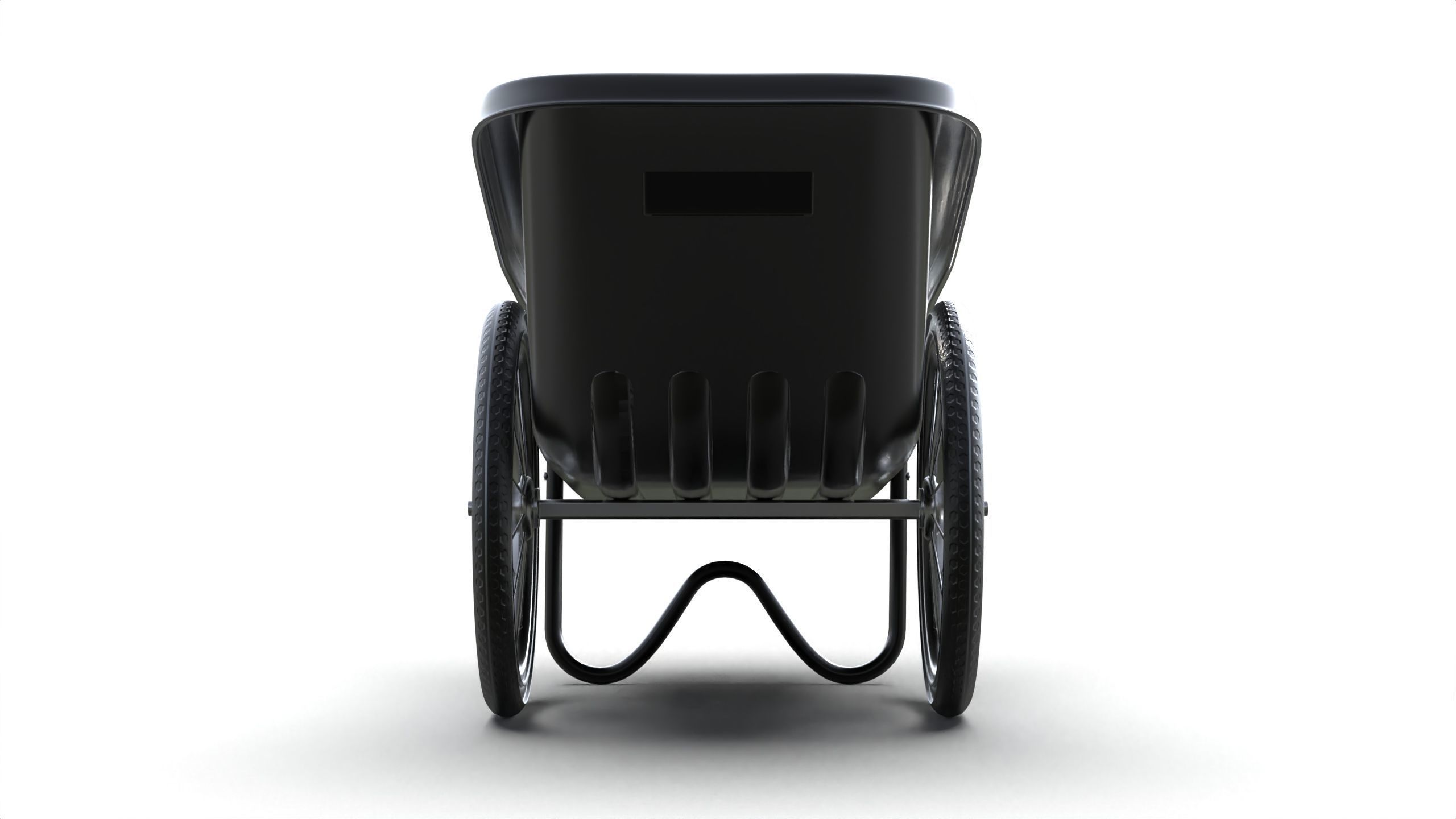 Polar Trailer Utility Cart Low-poly 3D model_5