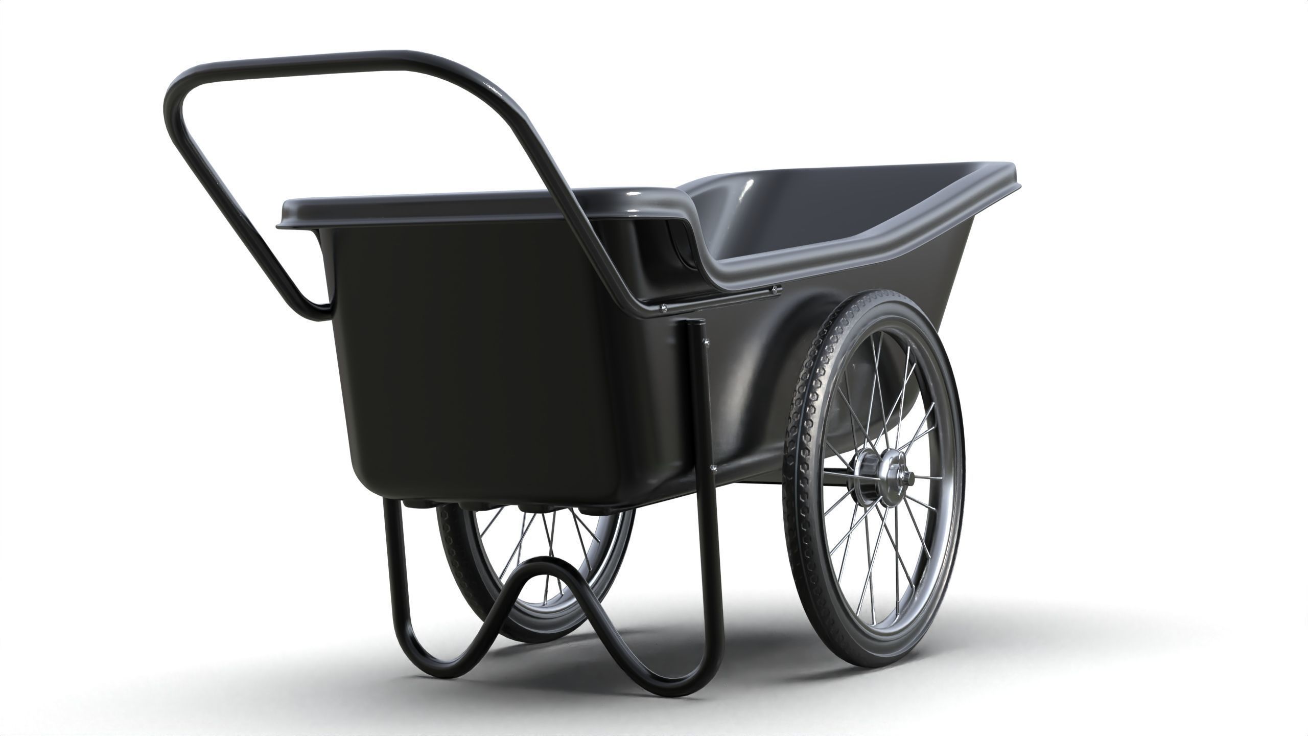 Polar Trailer Utility Cart Low-poly 3D model_9