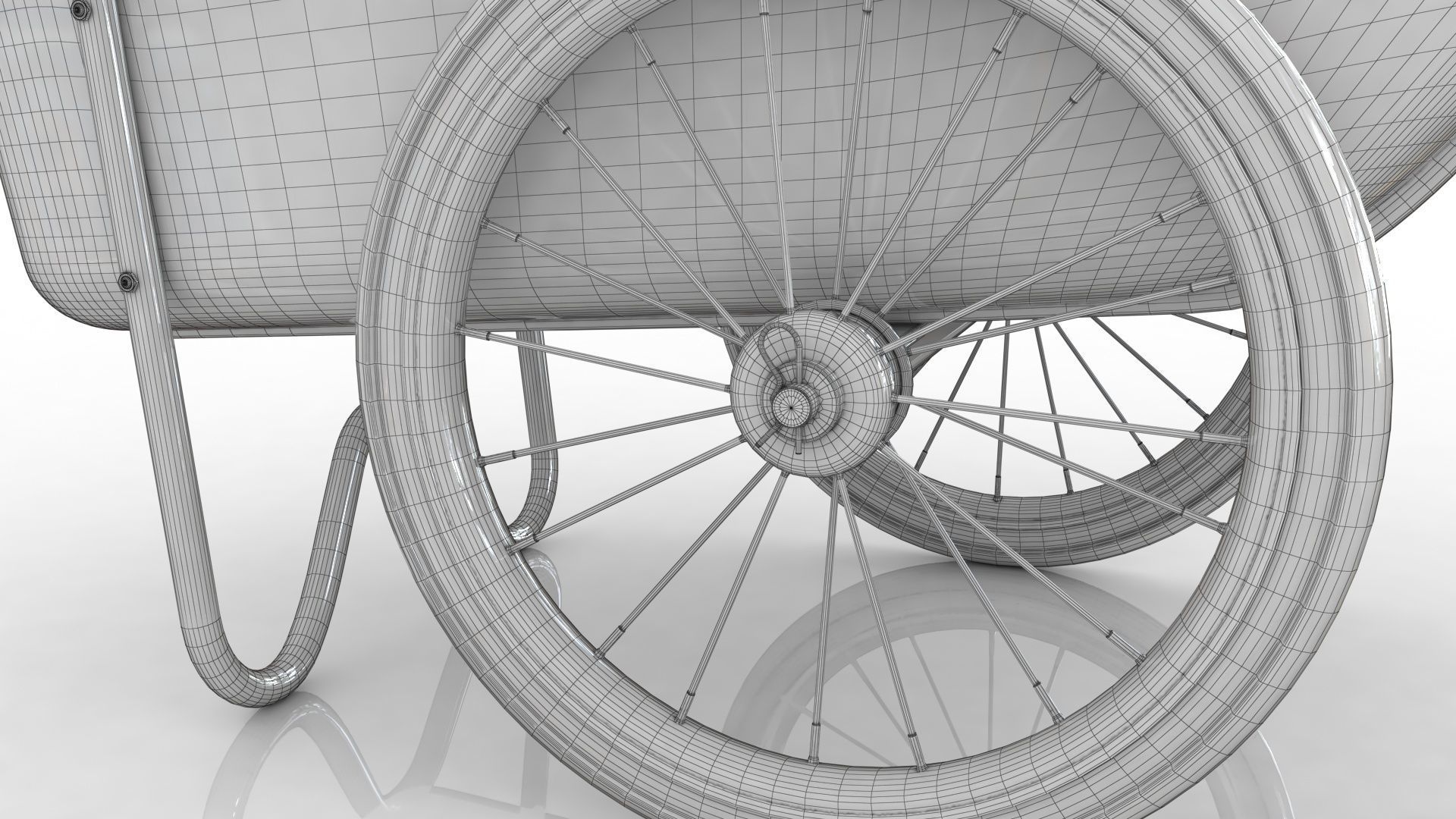 Polar Trailer Utility Cart Low-poly 3D model_14