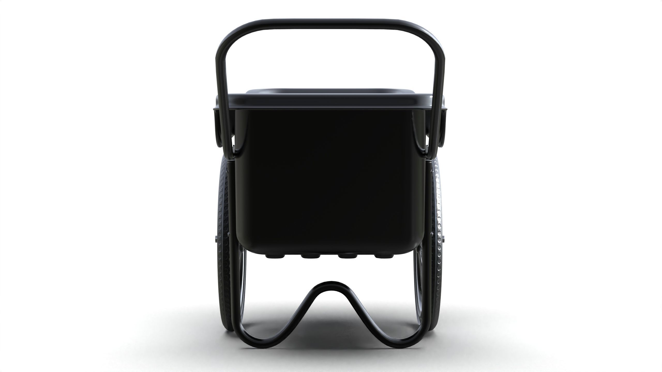 Polar Trailer Utility Cart Low-poly 3D model_8