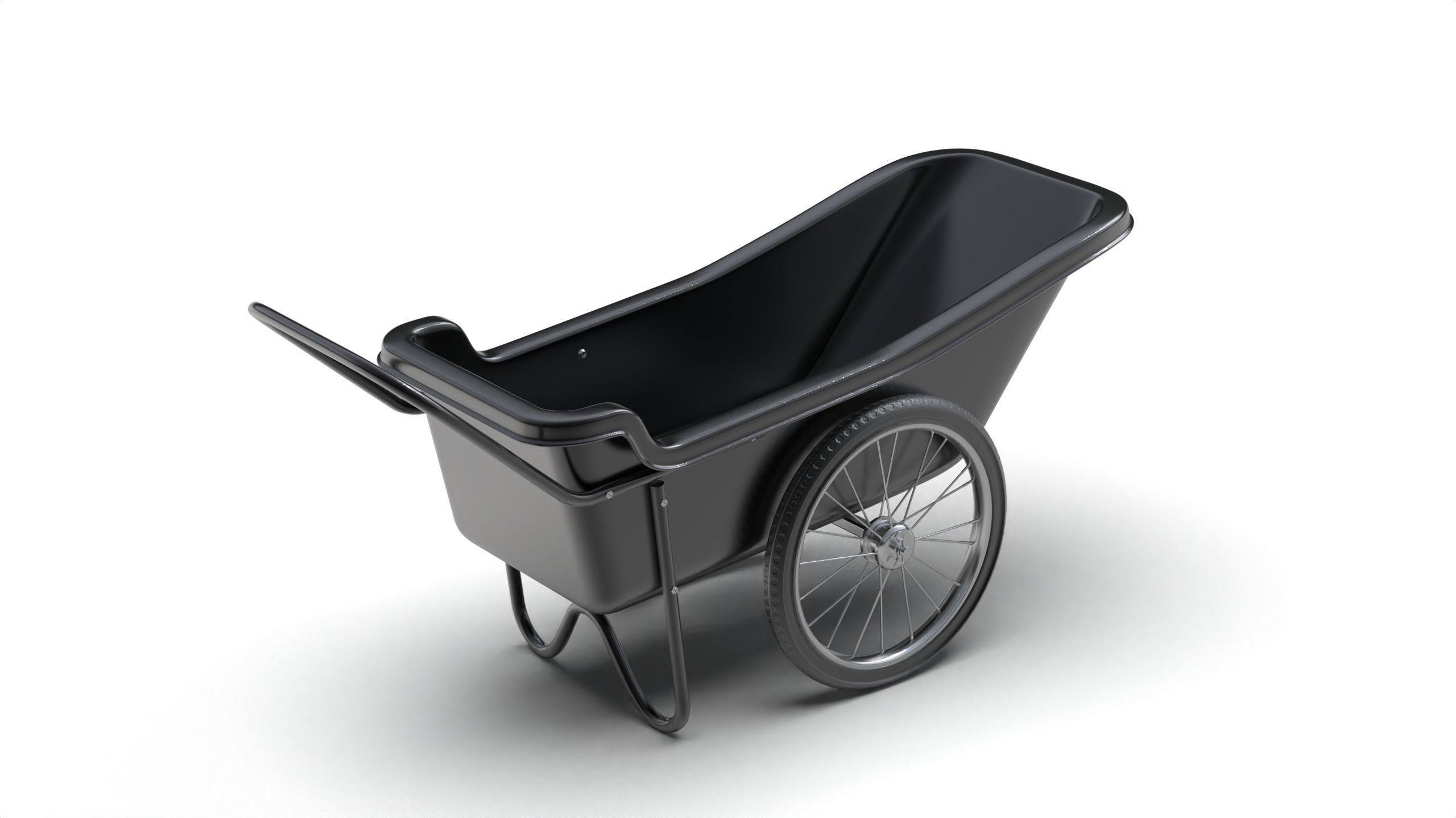 Polar Trailer Utility Cart Low-poly 3D model_3