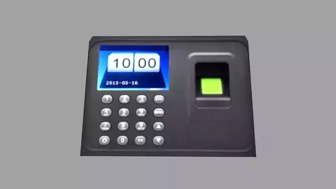 Biometric Attendance System Low-poly 3D model