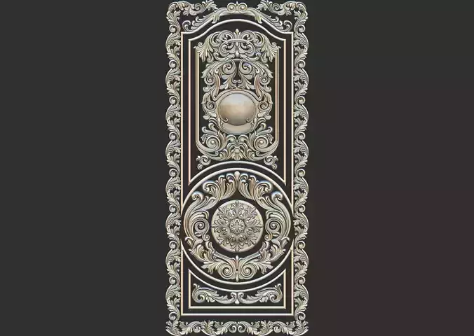  double door  classical design antique carved