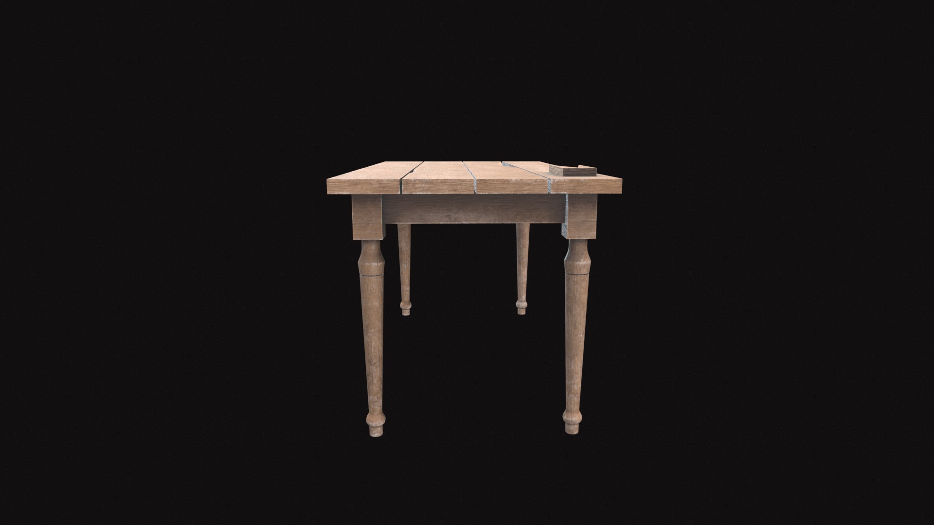 Medieval Table V01 Low-poly 3D model_5