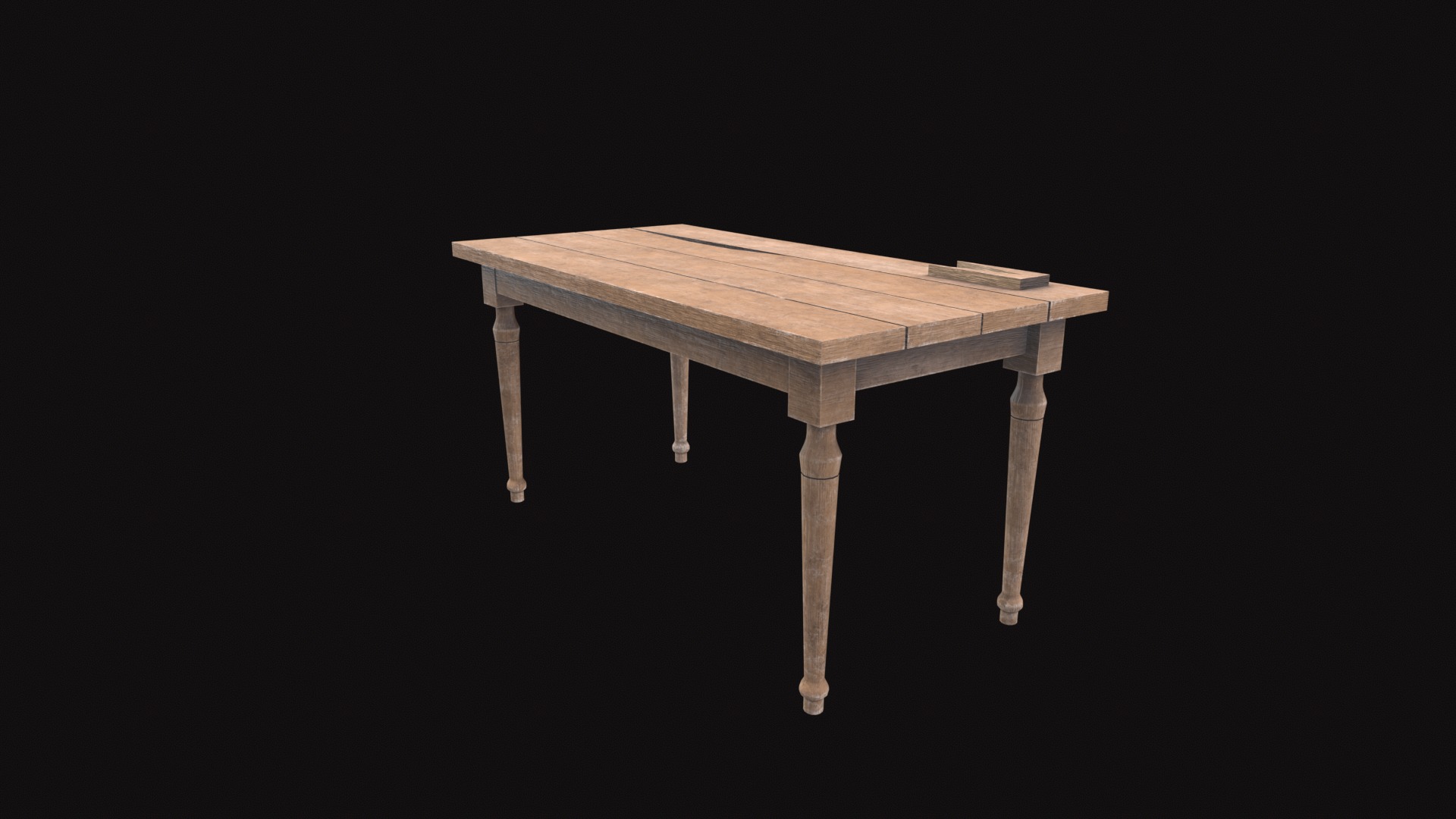 Medieval Table V01 Low-poly 3D model_6