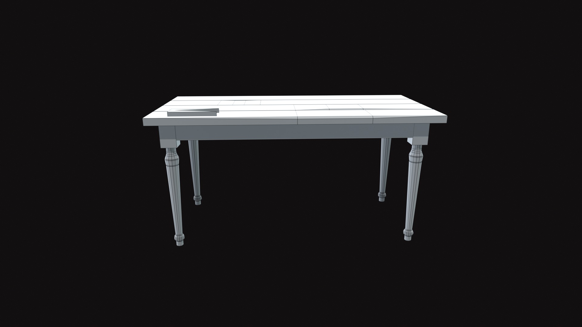 Medieval Table V01 Low-poly 3D model_10