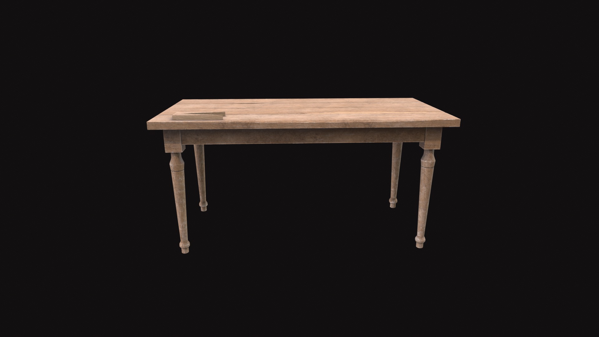 Medieval Table V01 Low-poly 3D model_4