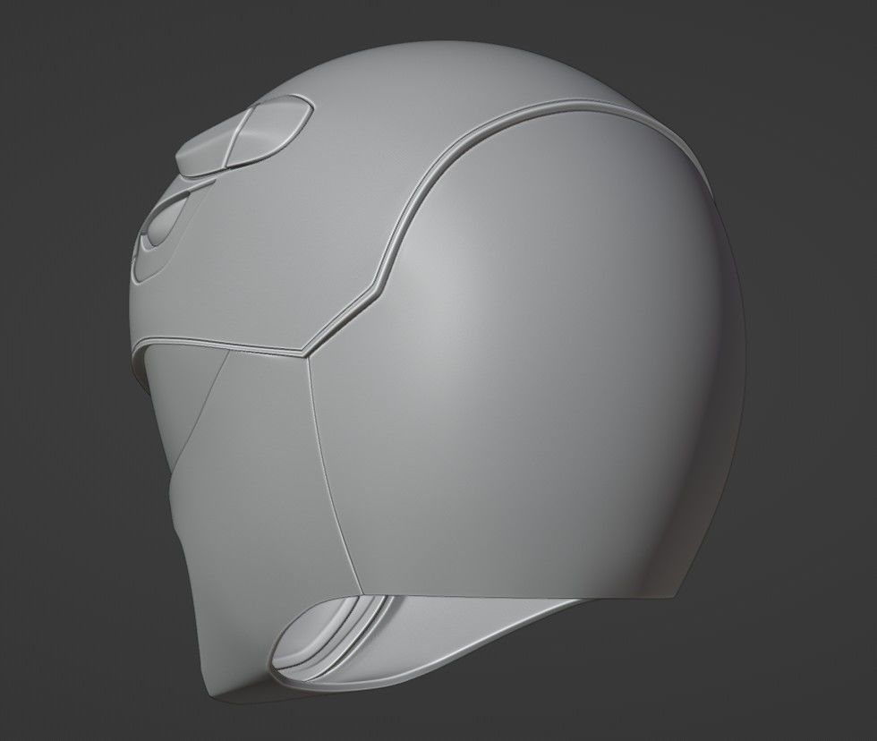 POWER RANGERS MMPR BLUE RANGER V2 HELMET 3D print model_9