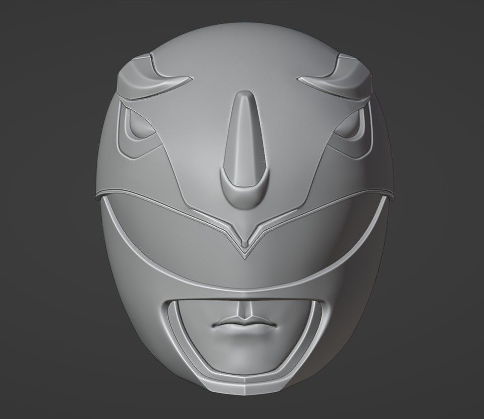 POWER RANGERS MMPR BLUE RANGER V2 HELMET 3D print model_5
