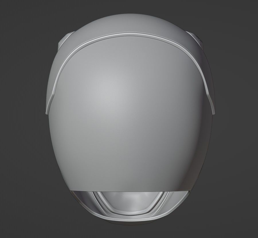 POWER RANGERS MMPR BLUE RANGER V2 HELMET 3D print model_10