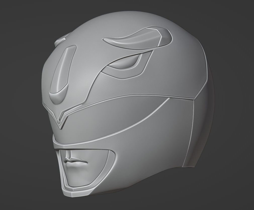 POWER RANGERS MMPR BLUE RANGER V2 HELMET 3D print model_6