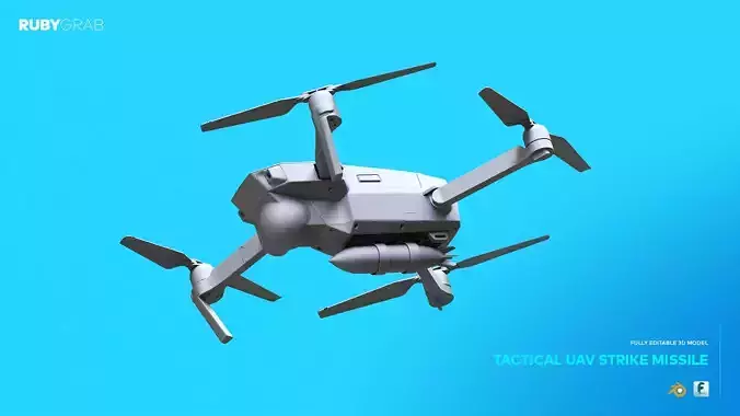 Tactical UAV Strike Missile 3D model