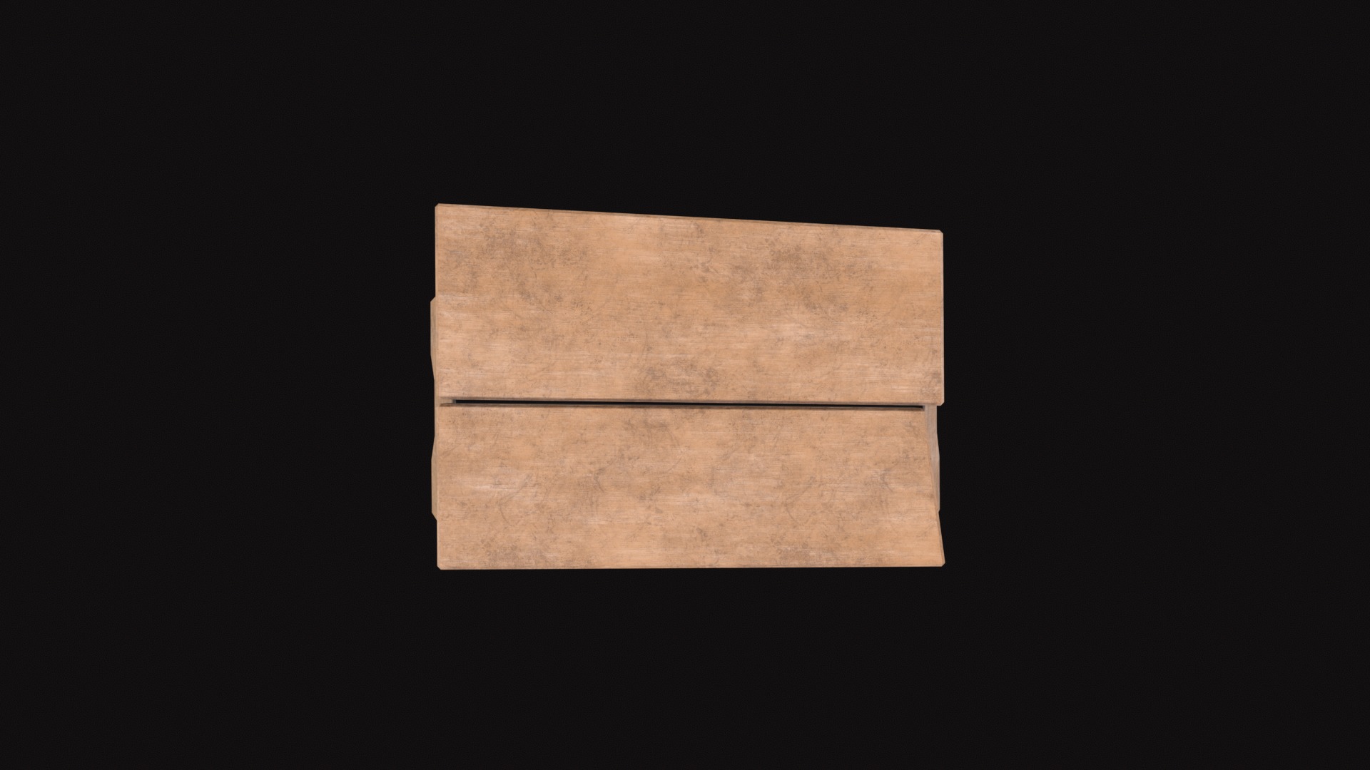 Medieval Sitting Tool Low-poly 3D model_5