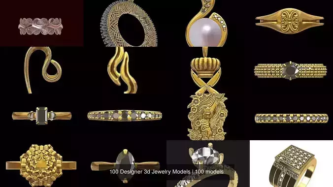 100 Designer 3d Jewelry Models