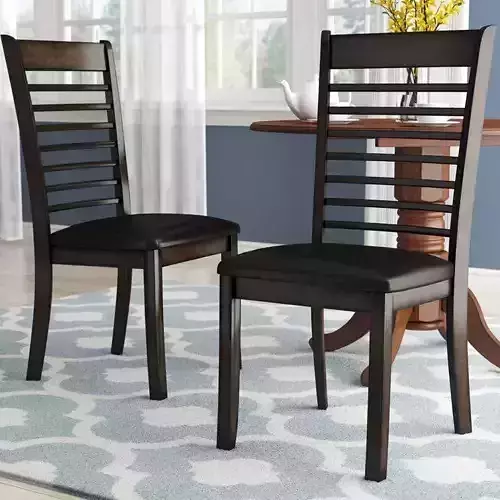 Lapinski Ladder Back Side Chair in Espresso