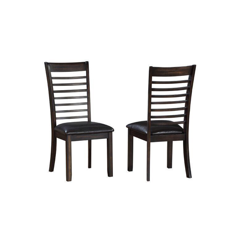 Lapinski Ladder Back Side Chair in Espresso 3D model_4