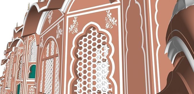 Hawa Mahal Jaipur 3D model 7