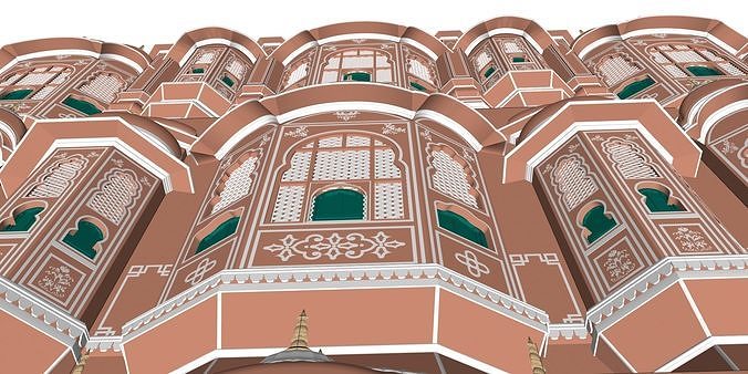Hawa Mahal Jaipur 3D model 6