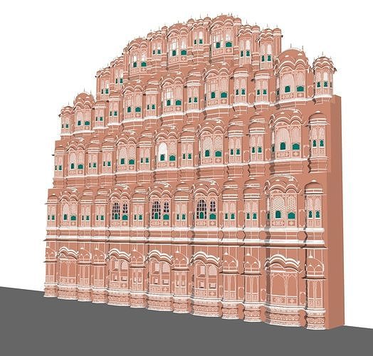 Hawa Mahal Jaipur 3D model 3