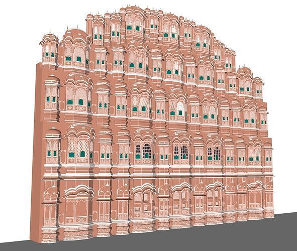 Hawa Mahal Jaipur 3D model 2