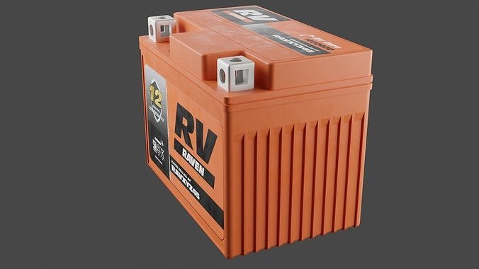 Motorcycle Battery Low-poly 3D model 4