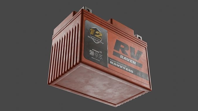 Motorcycle Battery Dust Low-poly 3D model 3