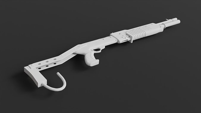 Low Poly Spas-12 Model With No Textures Low-poly 3D model