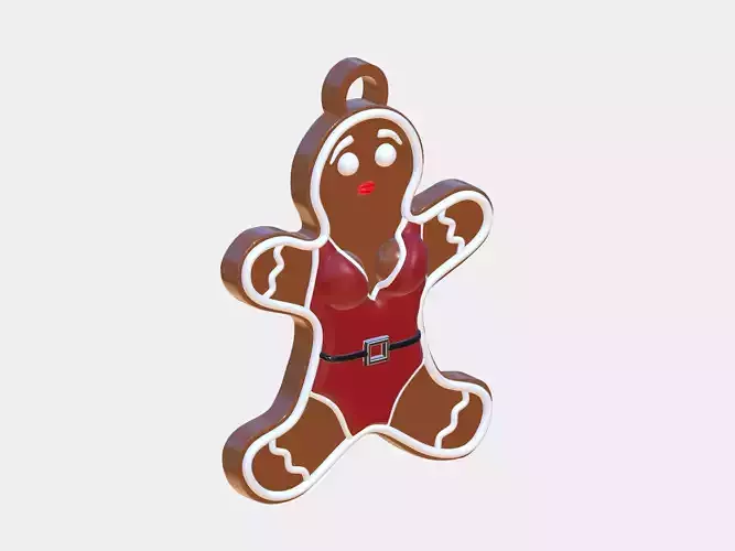 Festive Gingerbread Ornament 3D print model Festive Gingerbread Ornament 3D print model