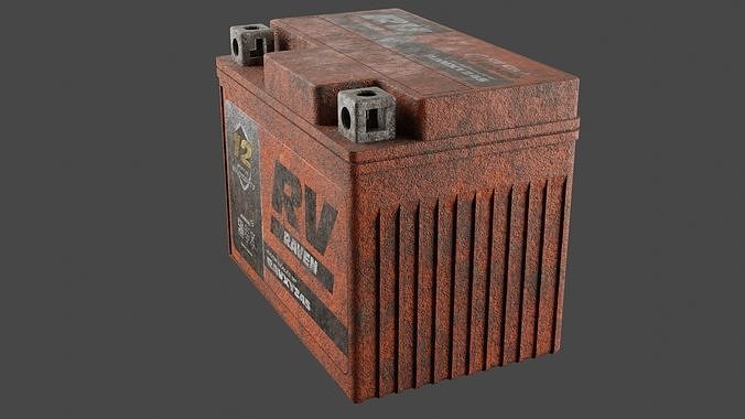 Motorcycle Battery Dirt Low-poly 3D model 4