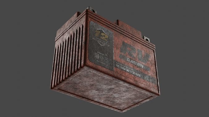 Motorcycle Battery Dirt Low-poly 3D model 3
