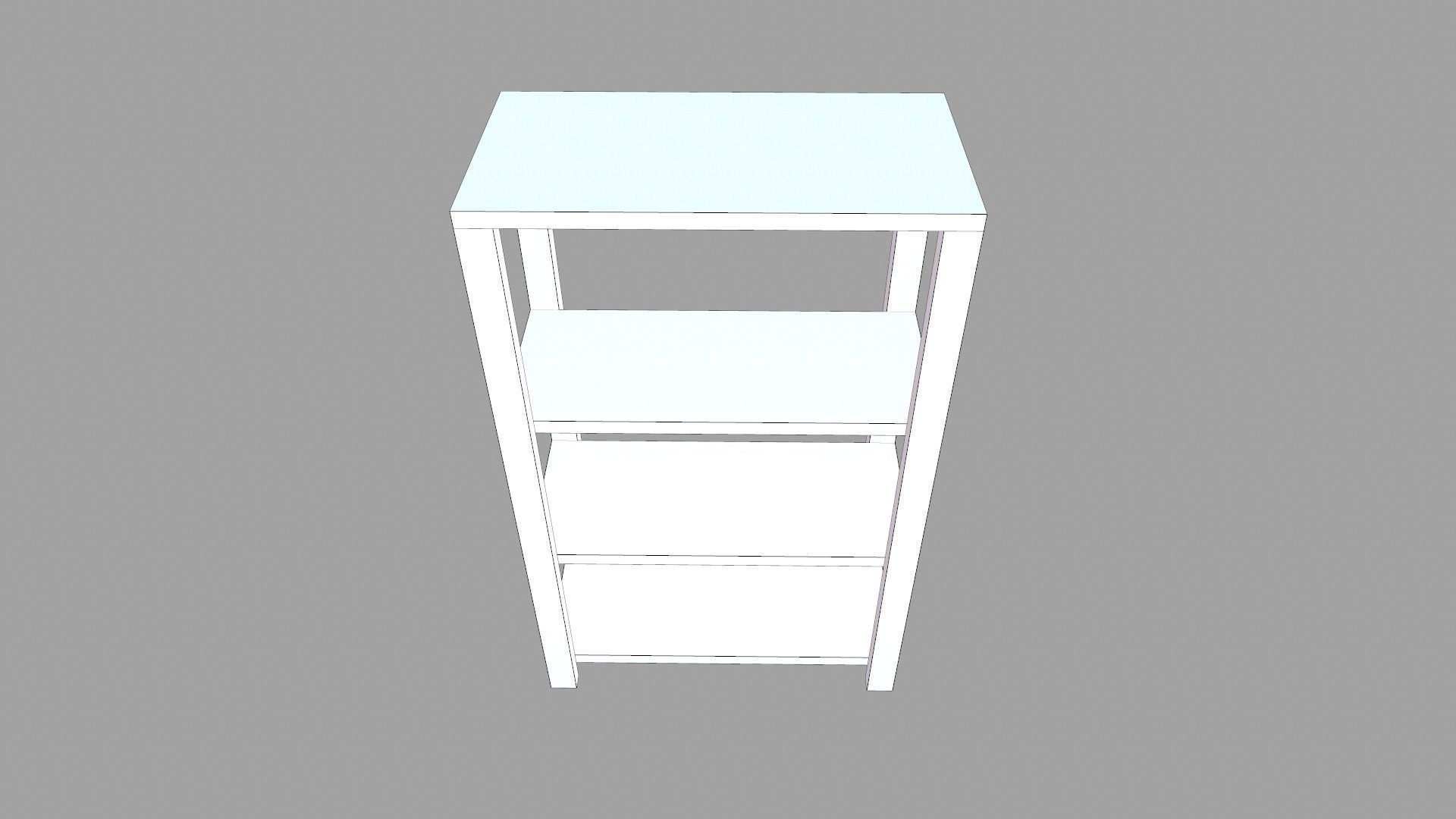 Metal Rack Low-poly 3D model_6