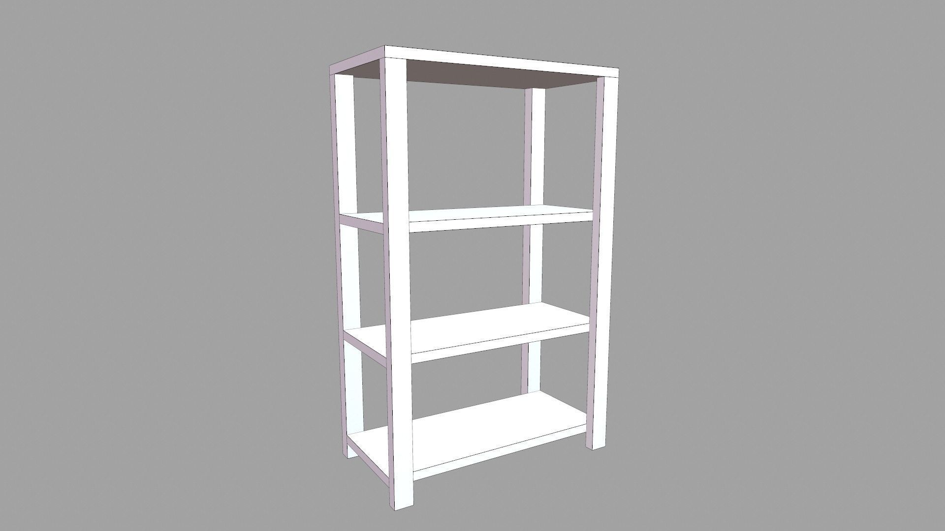 Metal Rack Low-poly 3D model_7