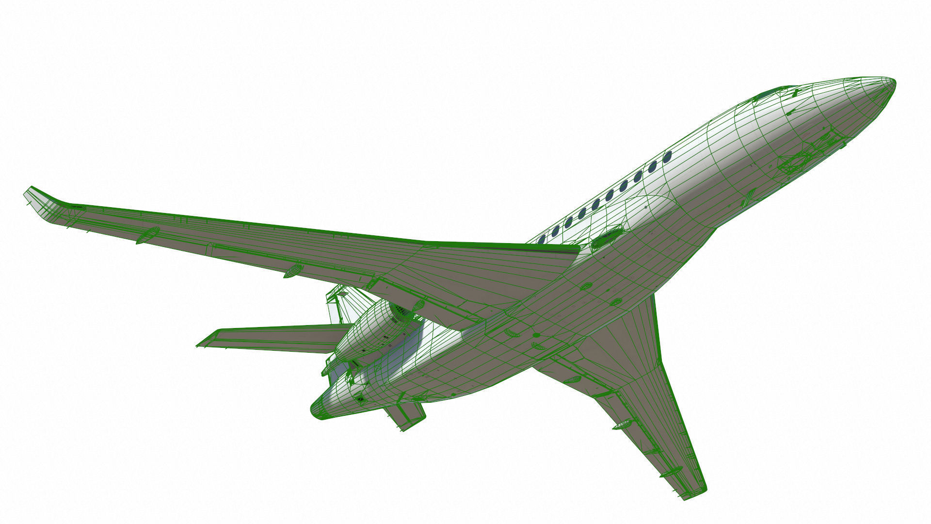 Dassault Falcon 8X Low-poly 3D model_23