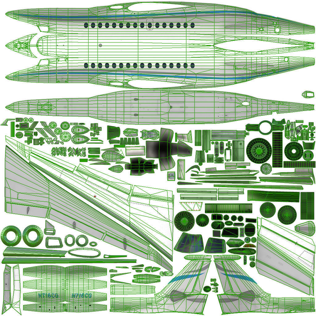 Dassault Falcon 8X Low-poly 3D model_30