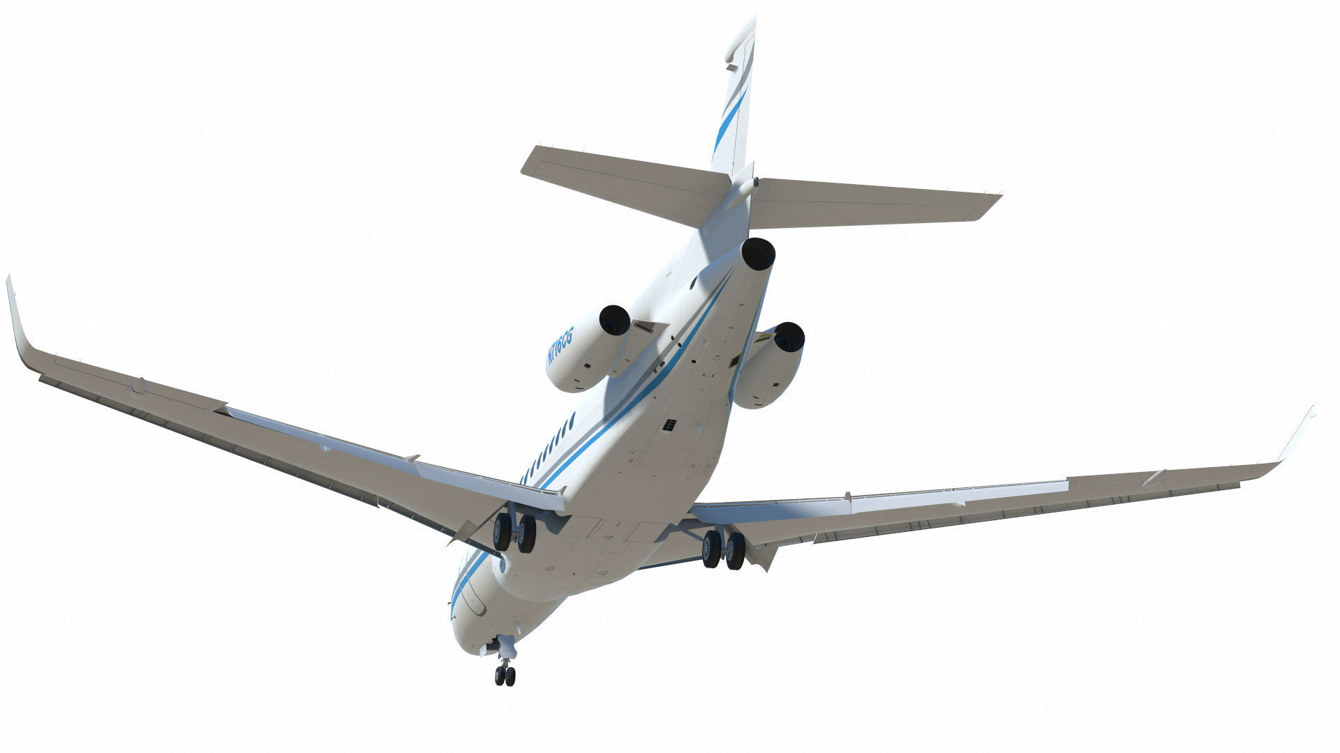 Dassault Falcon 8X Low-poly 3D model_13